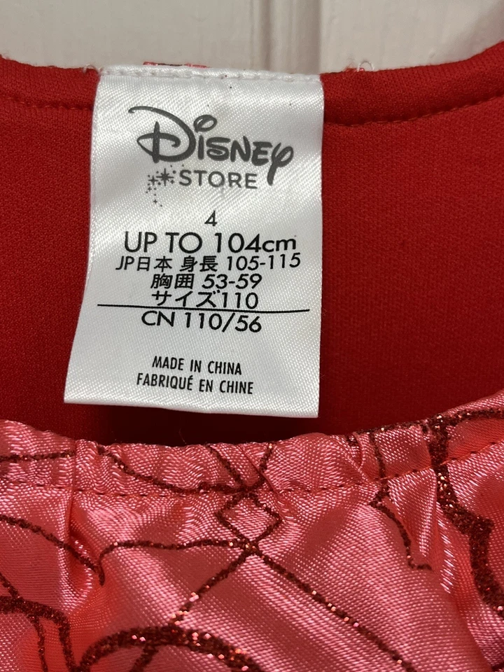 Vestido Disfraz Princesa Elena Avalon Halloween Rojo Satén Disney Store 4 Niñas Foto 3 de 4