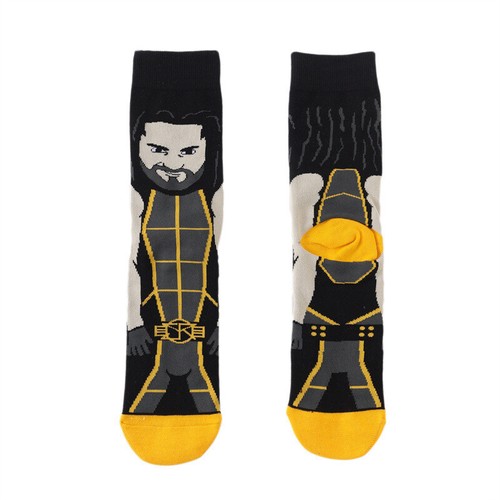 1 Pairs Mens Cotton Socks Lot Funny Wrestlers Novelty Casual Dress Socks 8-12 - Picture 16 of 19