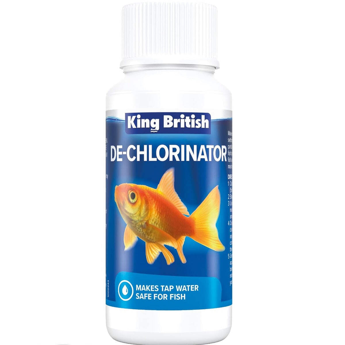 KING BRITISH DE-CHLORINATOR 50ml or 100ml : Fish Tap Water Safe Remove Chlorine