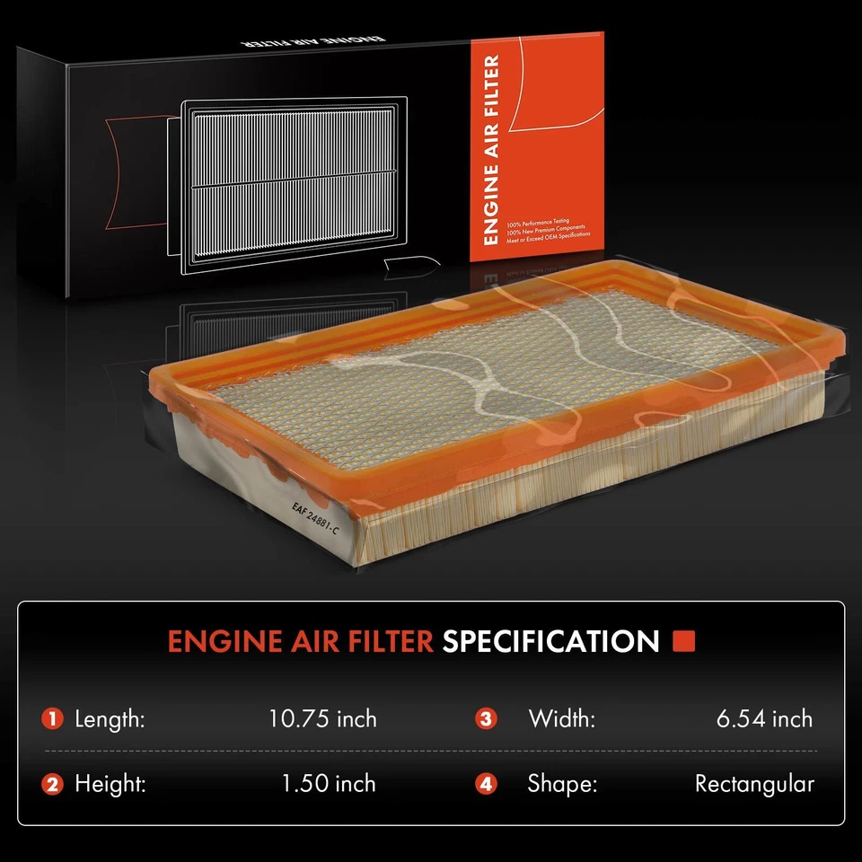 2x Filtro de aire del motor para Chevrolet Corsica Oldsmobile Achieva Pontiac Grand Am Foto 2 de 4
