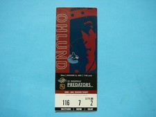 2000/01 VANCOUVER CANUCKS NASHVILLE PREDATORS HOCKEY TICKET STUB MATTIAS OHLUND