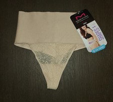 NEW Maidenform Self Expressions Womens Firm Shaping Thong Nude Size Small NWT