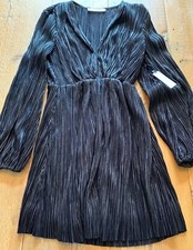 BNWT ASTR the LABEL Supernova Metallic Dress, Black, Medium