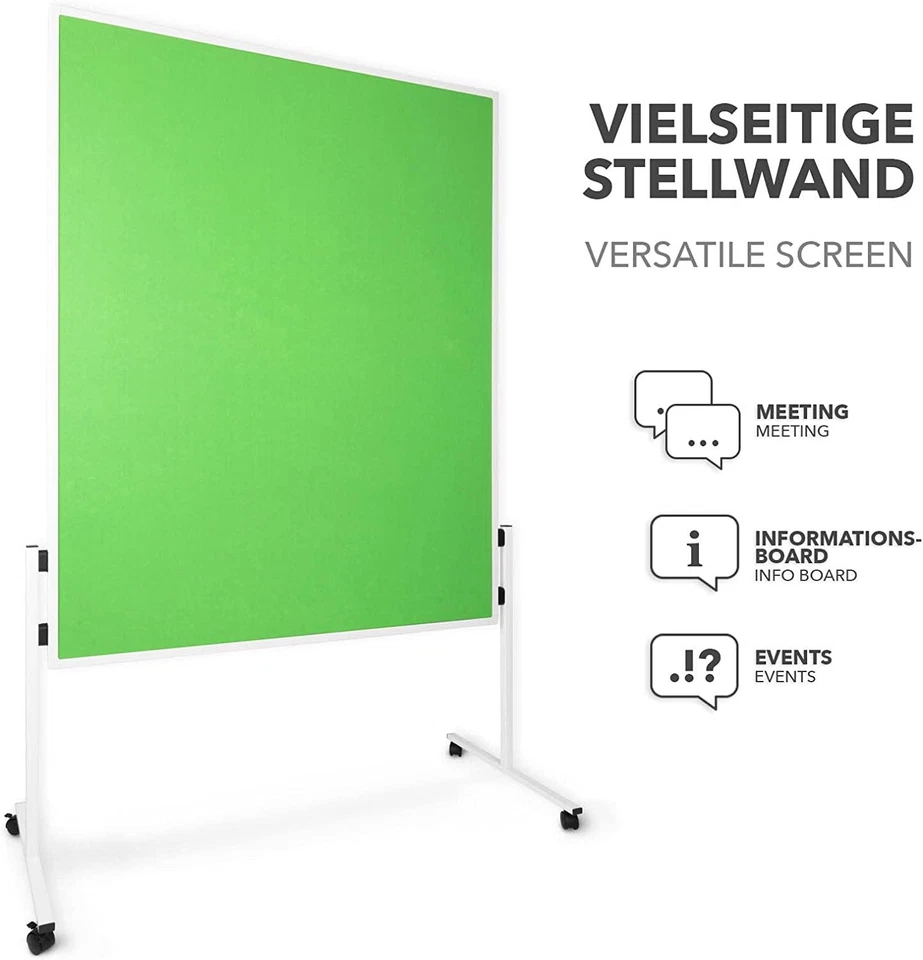 Moderationstafel einteilig & doppelseitig Moderationswand Moderatorentafel Filz - Bild 4 von 4