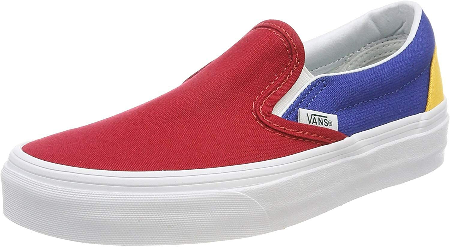 Vans Classic Slip-On Yacht Club Red Blue Skate Shoes Men Sizes 8.5 12 13-image