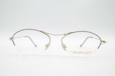 Vintage Neostyle Dynasty 895 Gold Blue Half-Rim Glasses Frame NOS