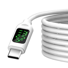 40W LCD Display Type-C Cord Charger Cable For Samsung S25 S24 S23 S22 S21 Ultra