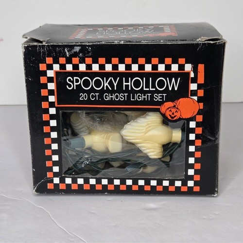 Vintage Spooky Hollow Halloween Ghost Electric Plug In String Light Set - Picture 12 of 12