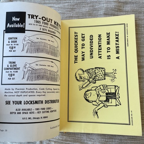 1965 Locksmith Ledger Magazine Volume XXVI - 11 Issues Lock & Key Industry - Picture 14 of 17