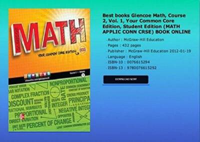 Florida Math Your Florida Standards edition Course 2 Volume 1 - GOOD
