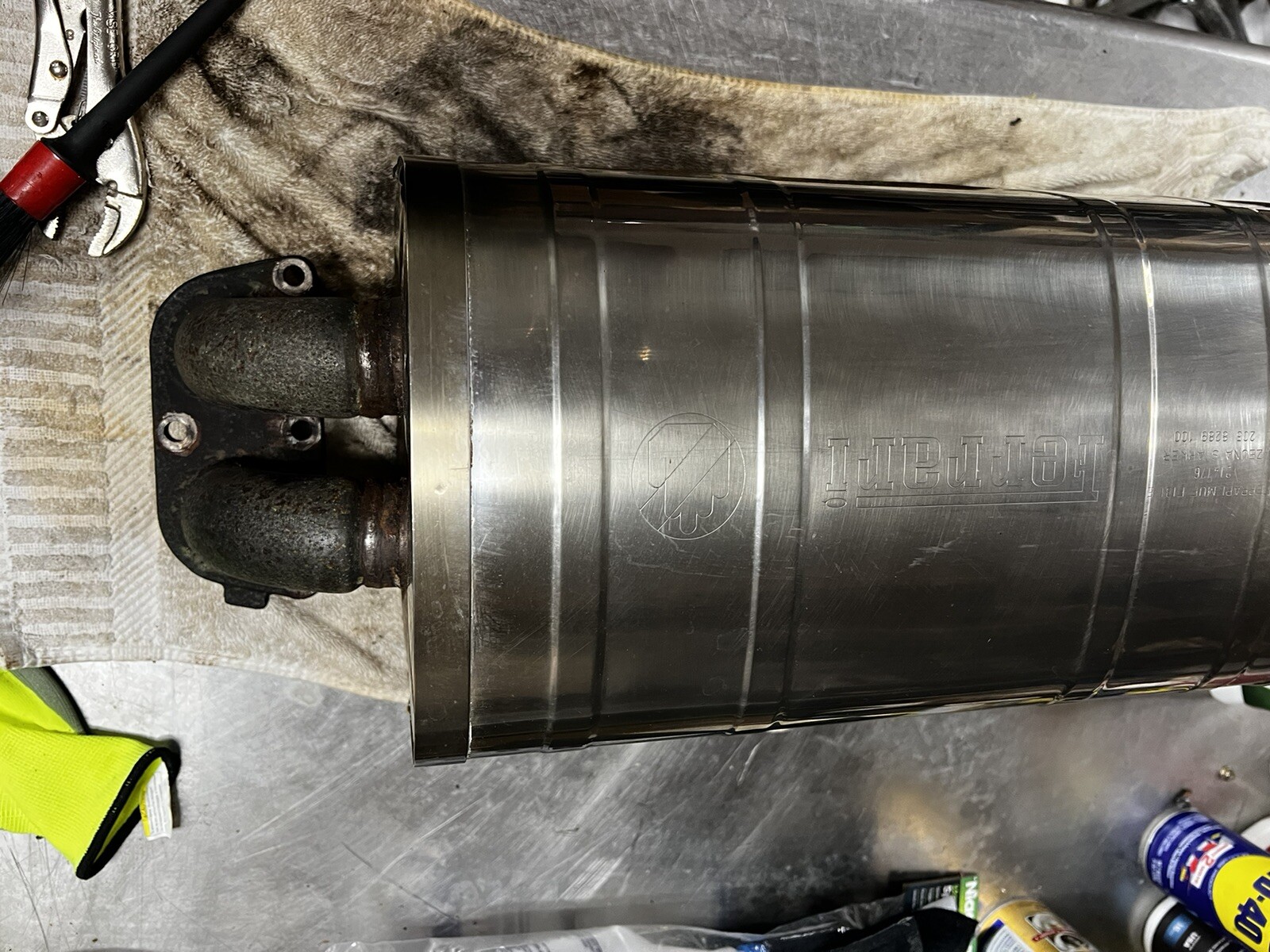 FERRARI F430 4.3L EXHAUST SILENCER MUFFLER RESONATOR OEM 214176 Donor 3500 Miles