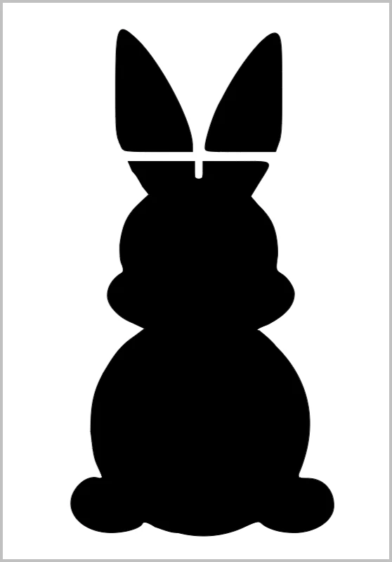 Bunny Silhouette Outline