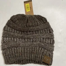 CC Beanie C.C Hat Cap Knit Slouchy Original  Genuine Unisex Taupe