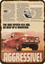 1985 TOYOTA SR5 4X4 PICKUP TRUCK Vintage Look DECORATIVE REPLICA METAL SIGN