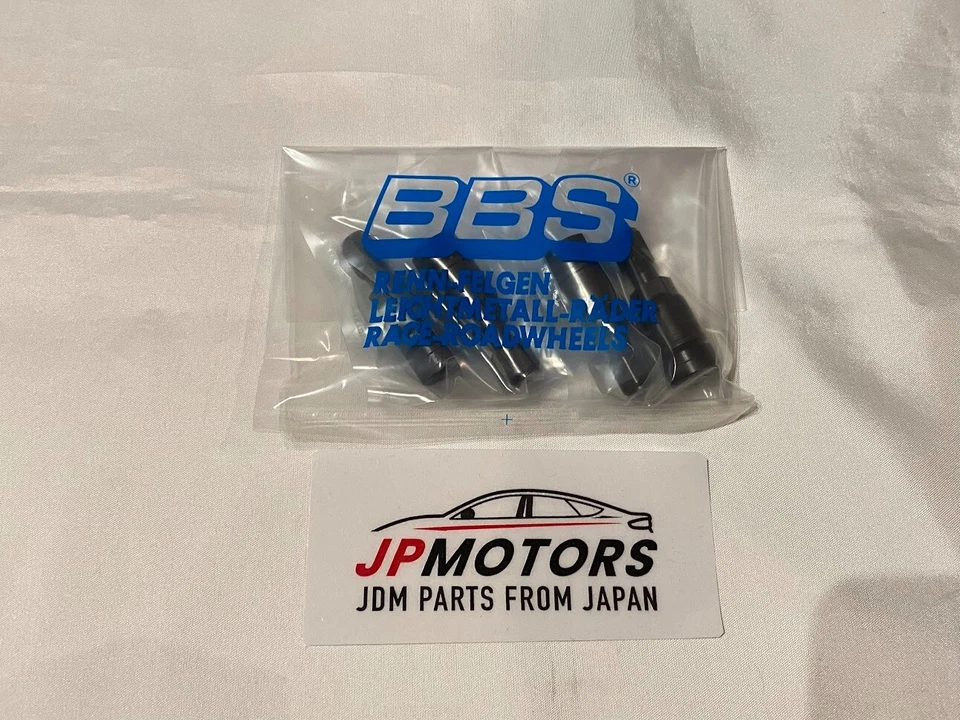 BBS Válvula de Aire de Aluminio Genuino Negra Nueva 4 Piezas BBS Japón Foto 3 de 4