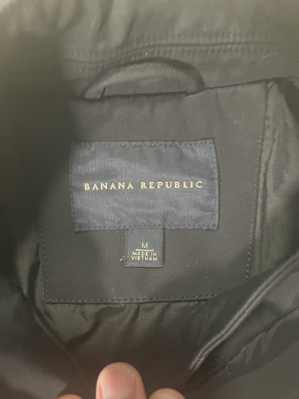 Banana Republic Men’s Full Zip Jacket Black Size M Nylon Cotton