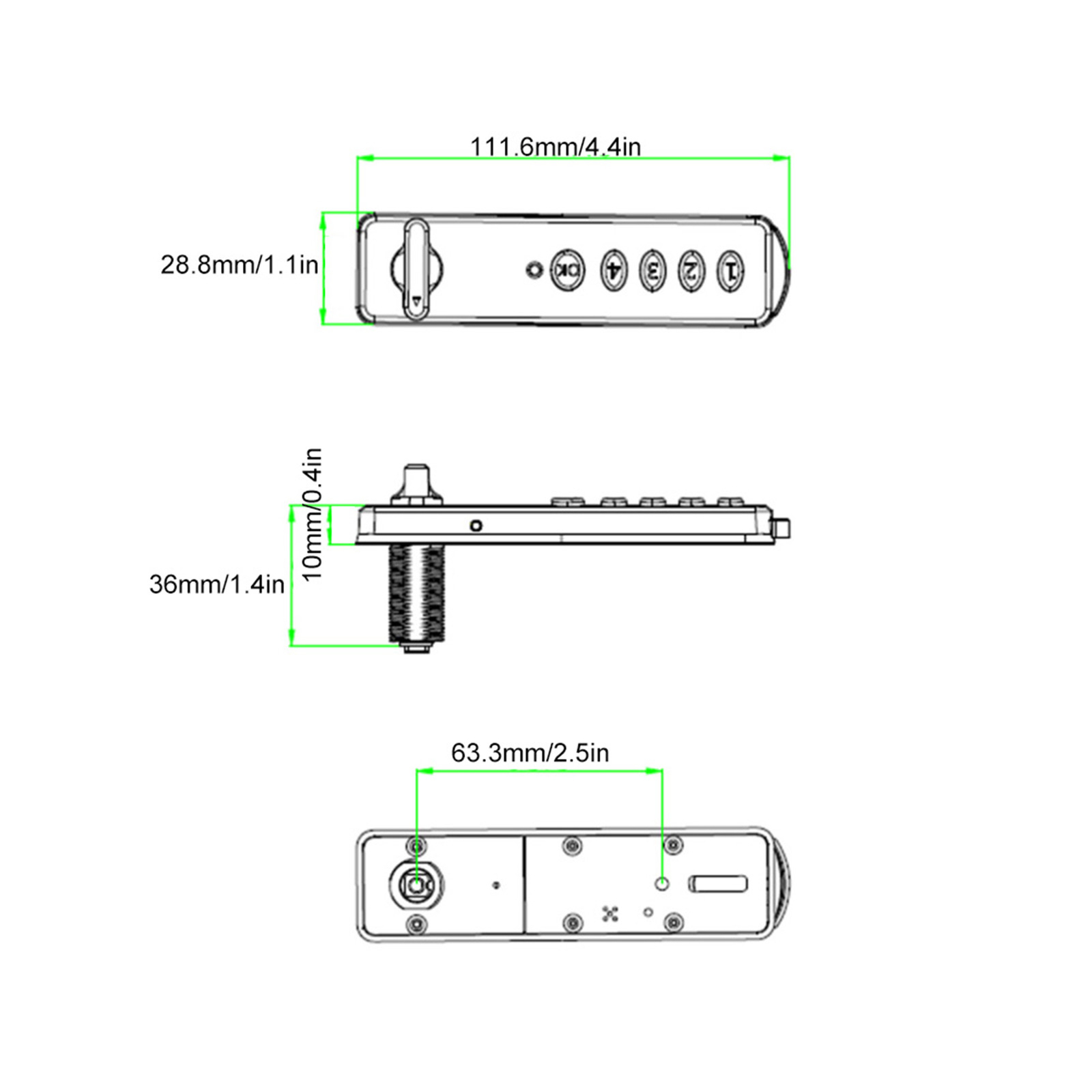 Smart Electronic Password Lock Security Alarm Coded Locker With Flat ...