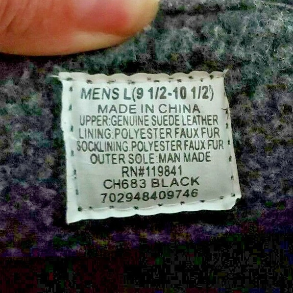 Zapatillas mocasín de gamuza negras para hombre CHAPS para interior/exterior talla L 9,5 a 10,5 Foto 3 de 4