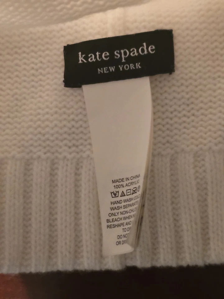 Gorro Kate Spade crema con lazo Foto 4 de 4