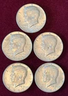 Lot Of Five 1967 Kennedy Half-Dollars, All 40% Silver ~ Very Nice Condition!