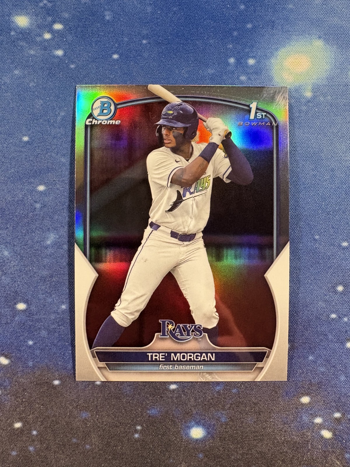 Tre' Morgan 2023 Bowman Draft #BDC-199 1st Chrome Refractor Tampa Bay Rays