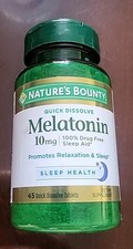 Nature's Bounty Quick Dissolve Melatonin 10mg 45 Tabs  EXP: 9/26