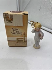 Bessie Pease Gutmann Vintage “Two Sleepy Heads” Boy Figurine Ornament&Box H1808