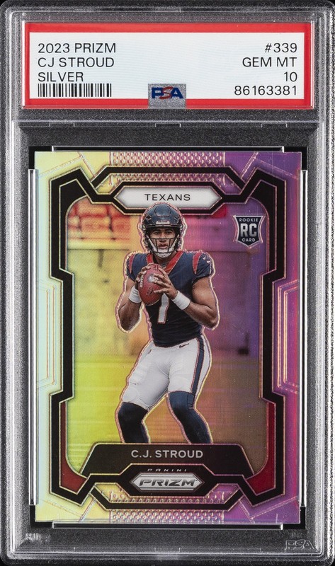2023 PANINI PRIZM SILVER PRIZM #339 CJ STROUD PSA 10