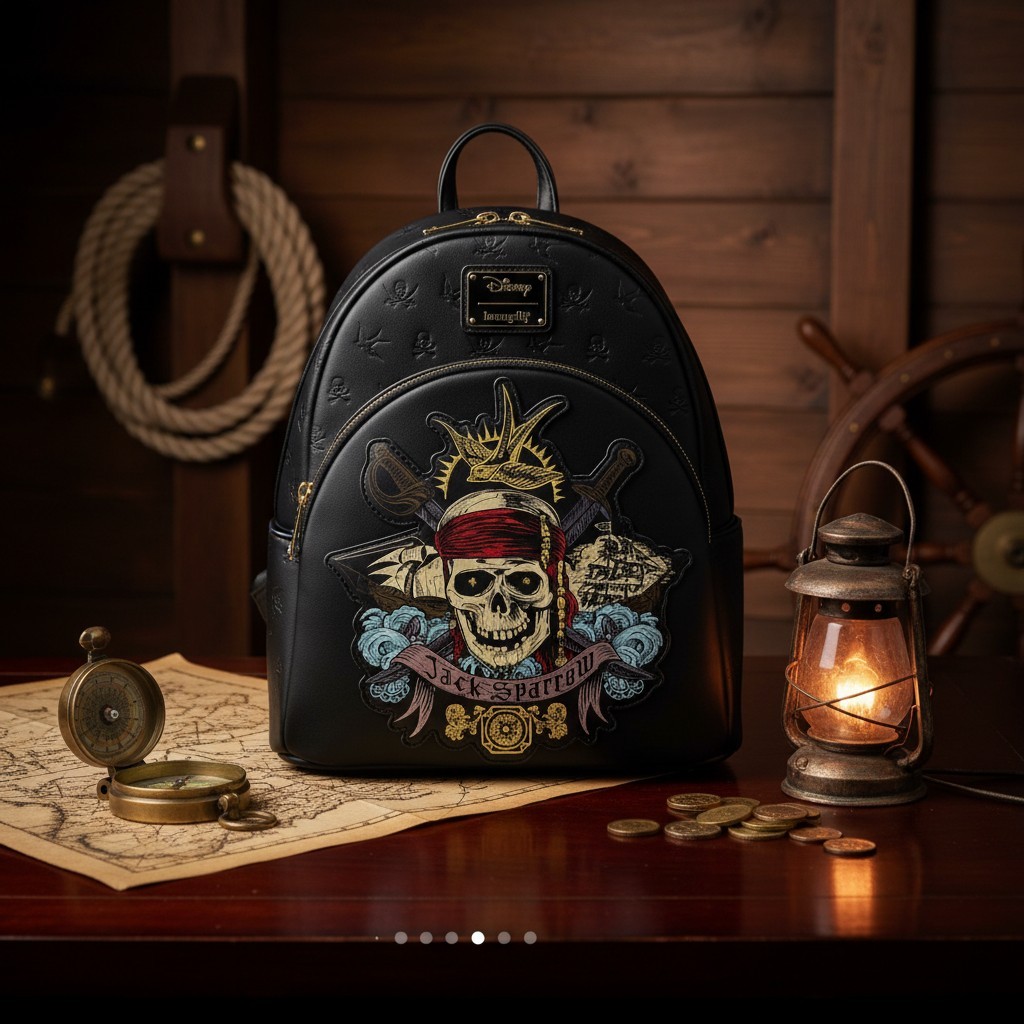 Loungefly Disney Pirates of the Caribbean Jack Sparrow Skull Mini