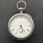 1871 Elgin Natl Co Model 1 Railroad Key Wind  Chas Fargo Silver Ore.  Runs Great