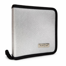 CD DVD Disc Storage Wallet Holder Carry Case in  Metalic Silver Holds 6 Discs