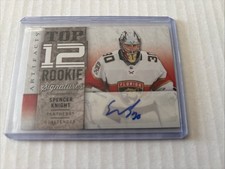 2021-22 Upper Deck Artifacts Top 12 Rookie Signatures Spencer Knight #RS-SK