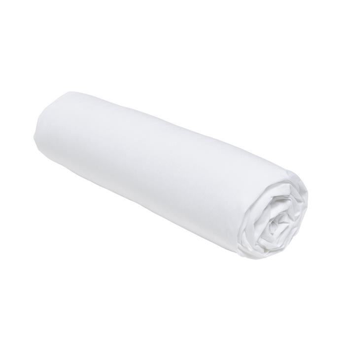 Drap housse 140x190 coton TODAY hypoallergénique et facile à border