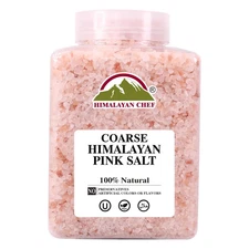 Pink Himalayan Salt Coarse Grain, 5 Lbs Plastic Jar - Pure, Natural, Kosher, Min