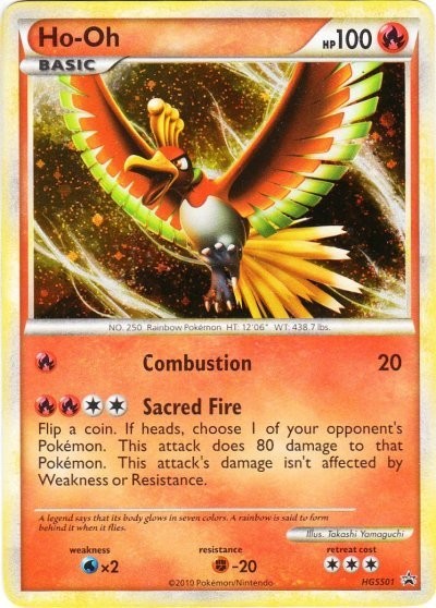 Heavily Played Ho-Oh (HGSS Promo 1) - HGSS01 - Promotional Pokemon HGSS Promos