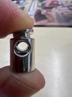 Metall Einloch Federschnurschlösser Knebelstopper Schiebeschnurverschluss x 20