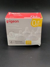 Pigeon Breast Milk Feeling Nipple Newborn SS Size 0 Piece 4 Count Pack of 4