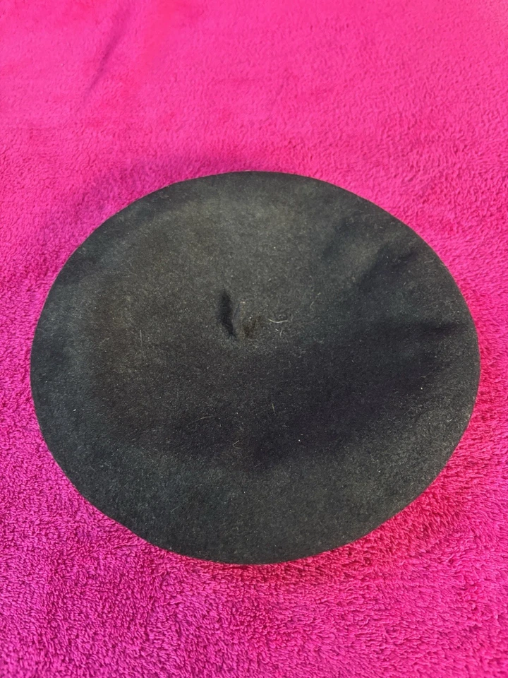 Boina negra Fandango para hombre talla 9 1/2 100 % lana hecha en Francia Foto 2 de 4