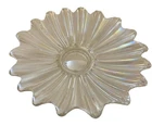 Vintage MCM Federal Glass Celestial Starburst Iridescent  Bowl -11" wide