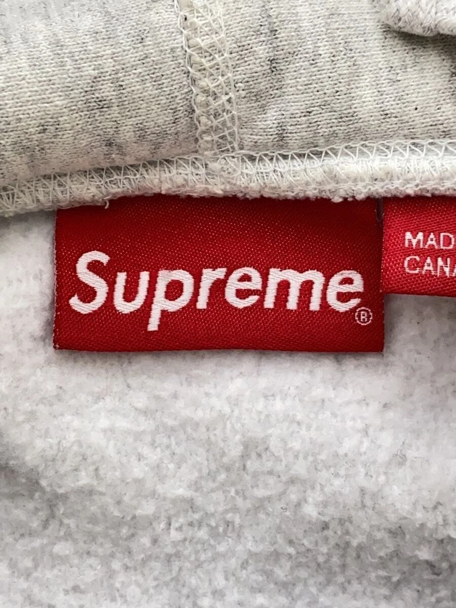 Felpa Supreme con cappuccio L cotone grigio usata