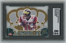 2000 Pacific Crown Royale Tom Brady Rookie Auto SGC 8 Patriots #110 A41