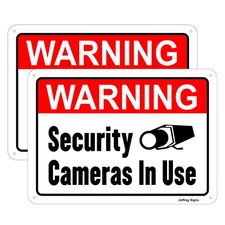 Warning Security Cameras in Use Sign,14 x 10 Inches,Reflective Aluminum,UV Pr...