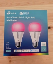 TP-Link Kasa Smart Wi-Fi 60W A19 E26 1000 Lumens LED Light Bulbs 2-Pack KL135P2