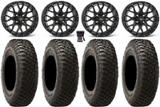 ITP Hurricane 14" Wheels Black 28" BFG KM3 Tires Textron Wildcat XX