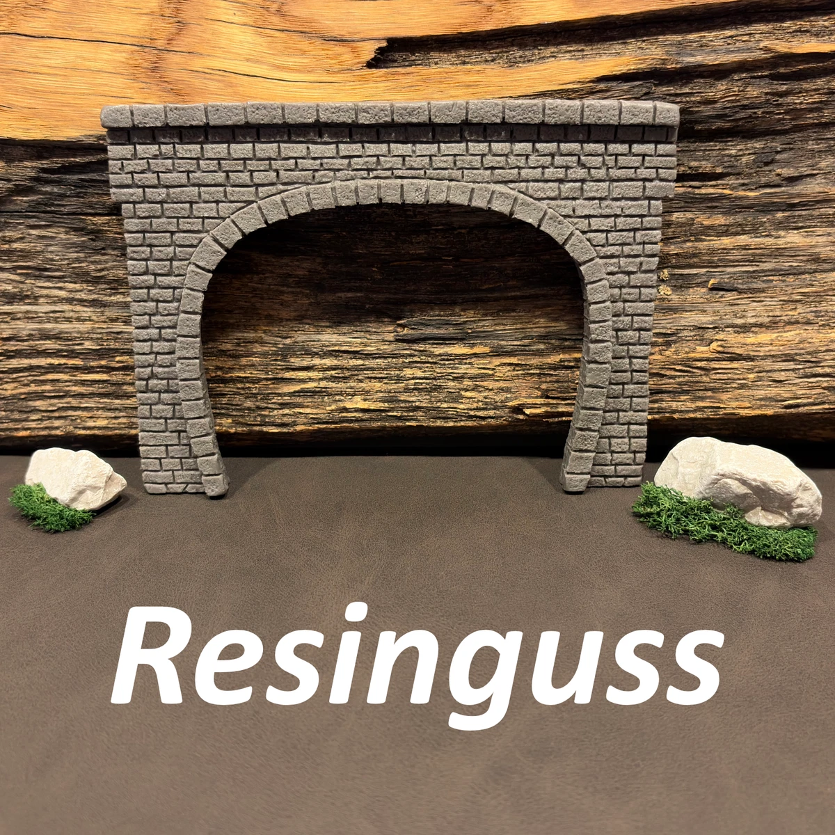 O Scale/Gauge Tunnel Portals Gray for Model Trains | Set of