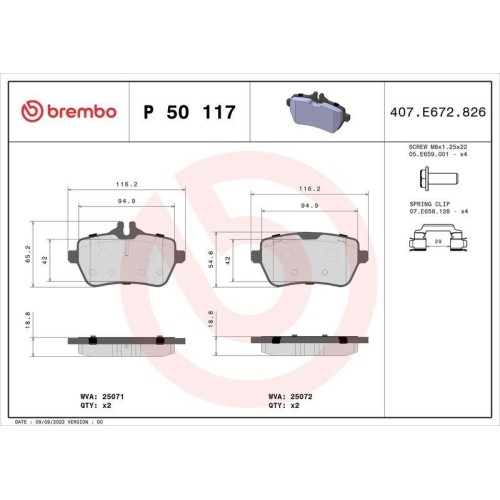 Évitez le fading avec les plaquettes de frein Brembo P50117 pour un freinage stable