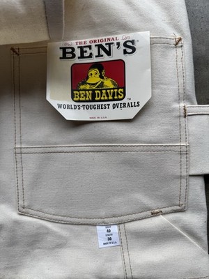 Vintage DS Ben Davis Carpenter Double Knee Overalls sz 40 x 30