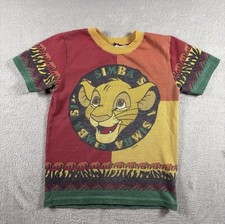 Vintage Disney The Lion King Simba All Over Print Shirt Toddlers 4T Movie Promo