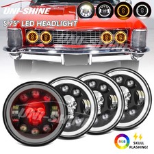 4pack 5-34 5.75 Rgb Led Headlights Round Halo Drl For Buick Riviera 1963-1974 4pack 5-34 5.75 Rgb Led Headlights Round Halo Drl For Buick Riviera 1963-1974