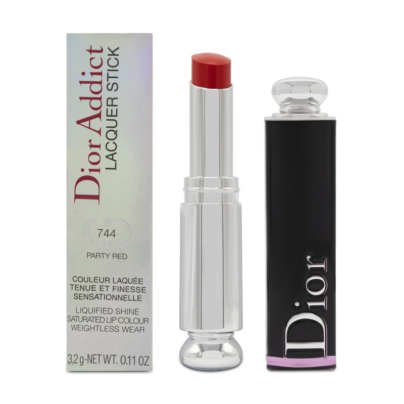Dior Addict Red Lipstick Lacquer Liquified Shine Saturated 744 Party Red